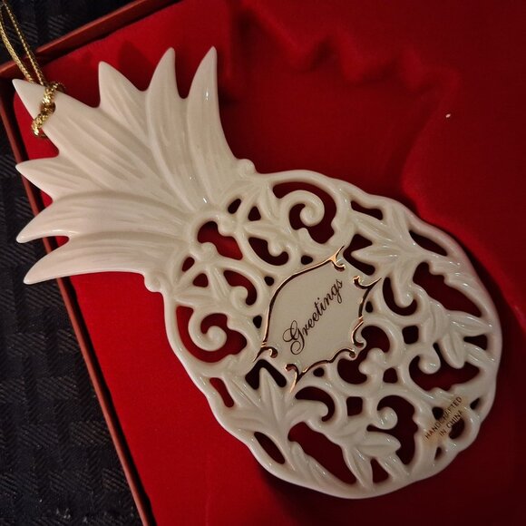 Lenox Kirk Stieff & VM Mix Lot Pineapple Christmas Ornaments Gold Plated Pewter - Picture 5 of 11